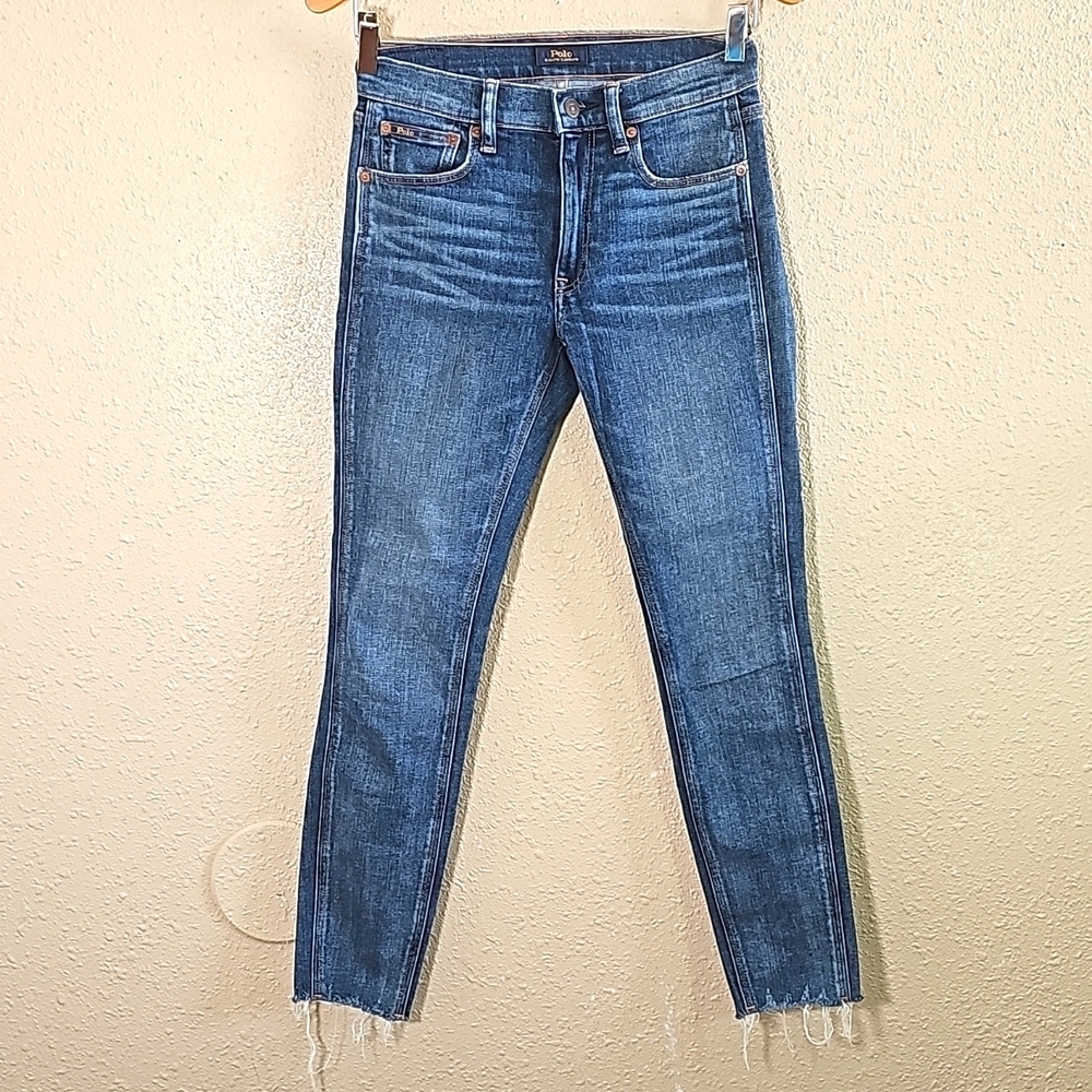Polo Ralph Lauren The Tompkins Mid-Rise Skinny Crop Jeans.